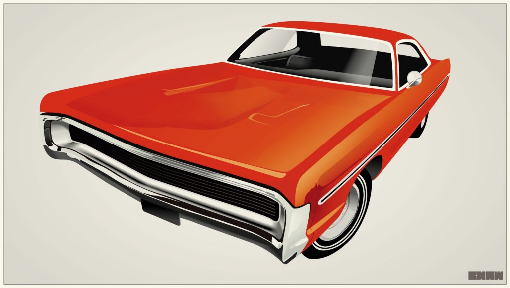 chaw.at--plymouth_sport_fury-full_vector_illustration
